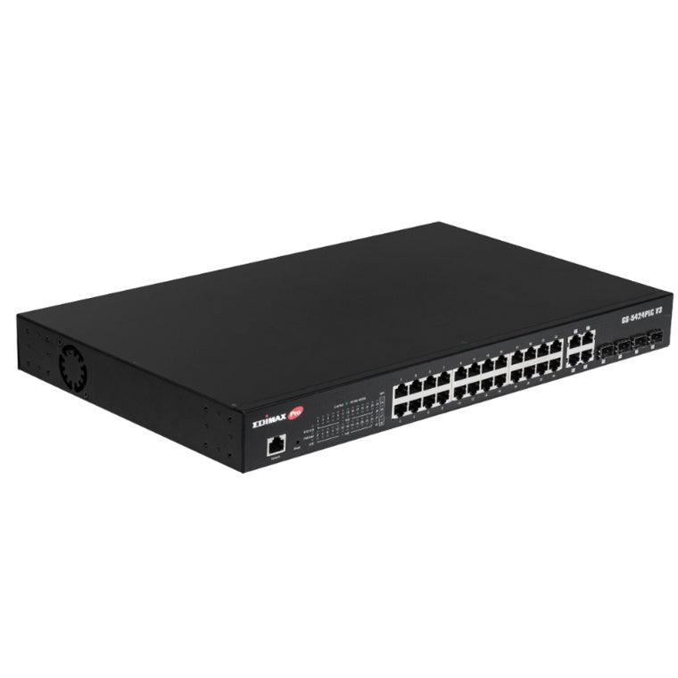 EDIMAX GS-5424PLCV3 - 28 Port Surveillance Long Range Gigabit PoE+ Web Smart Switch