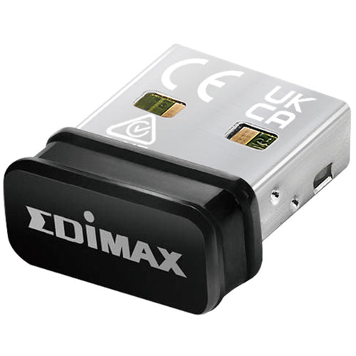 Edimax AC600 Wi-Fi 5 Dual Band Nano USB Adapter. Wireless 802.11b/g/n. - DataTransfer Rate up to 33Mbps(5GHz) and - 200Mbps* (2.4GHz), WPA3-SAE (Personal), WPA2, WPA, WEP, 802.1x Encryption.