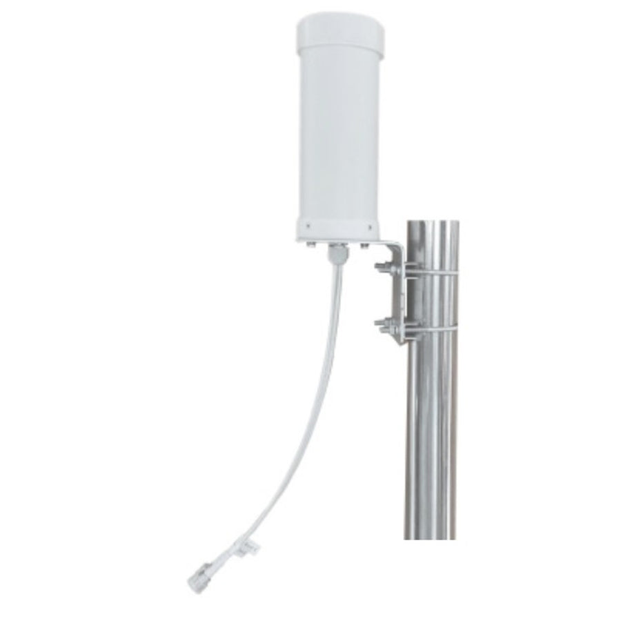 Go Wireless NZ MIMO Omnidirectional Antenna 617-960/1710-2700/3300-4000/4900-6000 MHz, 3-5dBi, 2 x N-Female, with Right Angle Bracket, Pigtail-35cm Cable