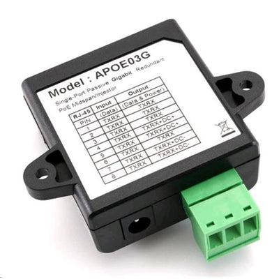 APOE03G - Gigabit passiver PoE-Injektor mit Klemmleiste