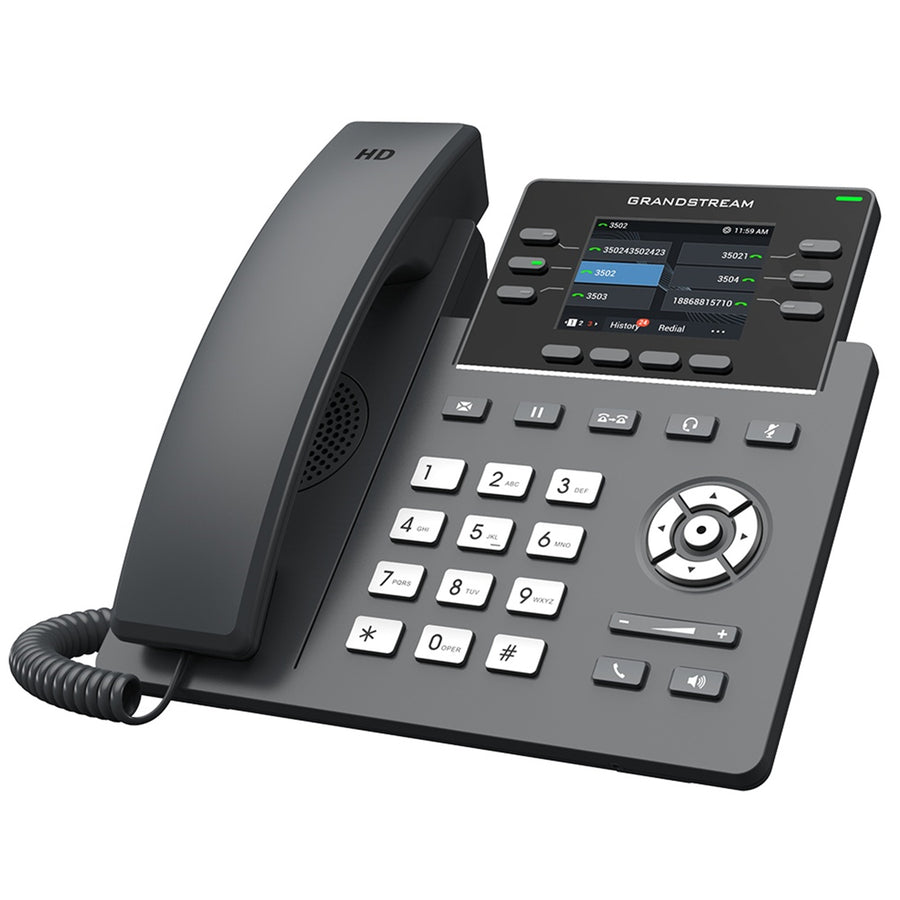Grandstream GRP2613W 6 Lines, 6 SIP Accounts, 2.8 in Colour Screen, PoE + GigE and Wi-Fi Connectivity