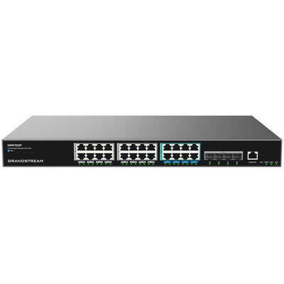 Grandstream GWN7822P 28-Port 10G L3 Managed PoE Switch (360W) - 10G SFP+ x4 / 1GbE PoE+ x16 / 2.5GbE PoE++ x8