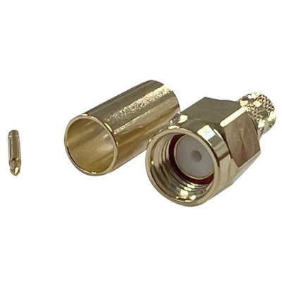 C-SMA1C-195 - SMA-Stecker (Crimp) mit Stift für LMR195/RG58, gecrimpter Innenleiter