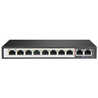 Go Wireless GW-SW-10G-POE 10 Port Gigabit Ethernet Switch with 8 ports 802.3af/at PoE Support