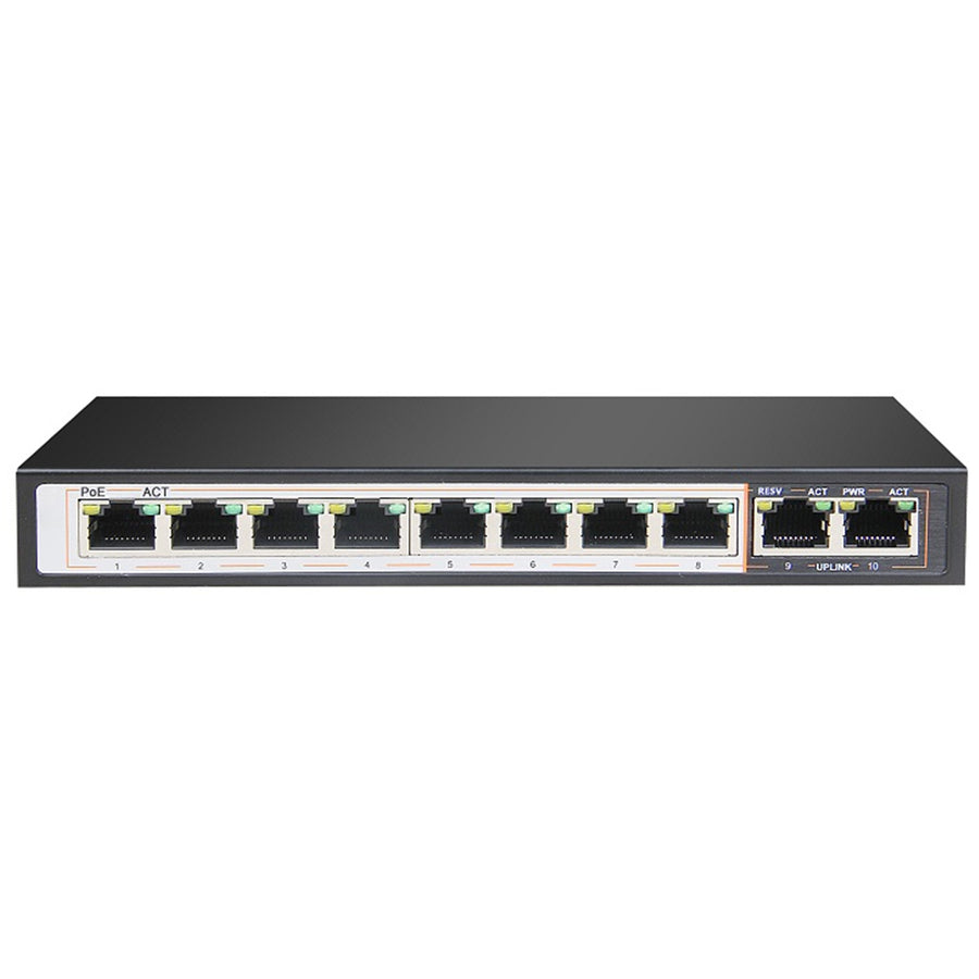 Go Wireless NZ Go Wireless GW-SW-10G-POE 10 Port Gigabit Ethernet Switch with 8 ports 802.3af/at PoE Support