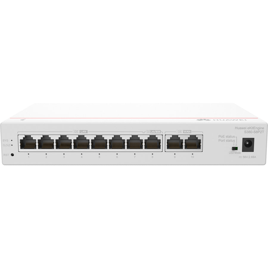 HUAWEI EKIT 98012180 - S380-S8P2T 2*GE WAN 8*GE LAN(PoE+ 124W)