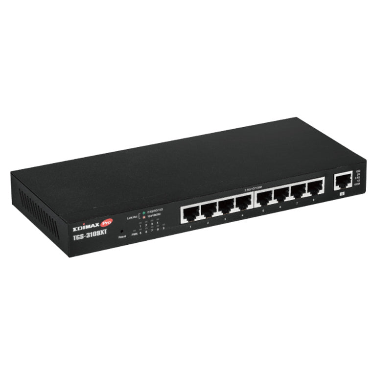 EDIMAX TGS-3109XT - 8 Port 2.5GbE Web Smart Switch w/ 1x 10GbE Multi Gigabit 5-Speed RJ45 Port