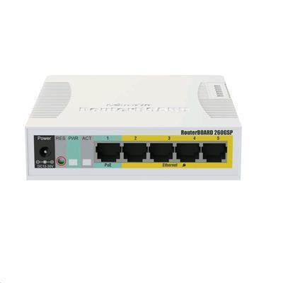 MikroTik RB260GSP - 5-Port Gigabit PoE Smart Switch with 1 SFP Port