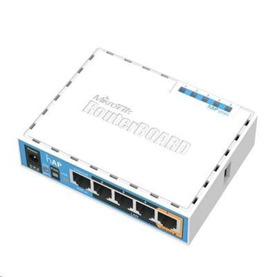 RB962UiGS-5HacT2HnT - MikroTik hAP 802.11ac High Power Wireless 5 Port Gigabit Router