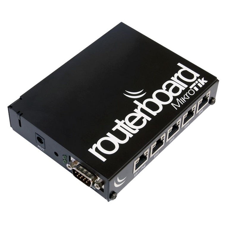 CA-150 – Schwarzes MikroTik Aluminium-Gehäuse für den Innenbereich, passend für Geräte der Serien RB450 und RB850