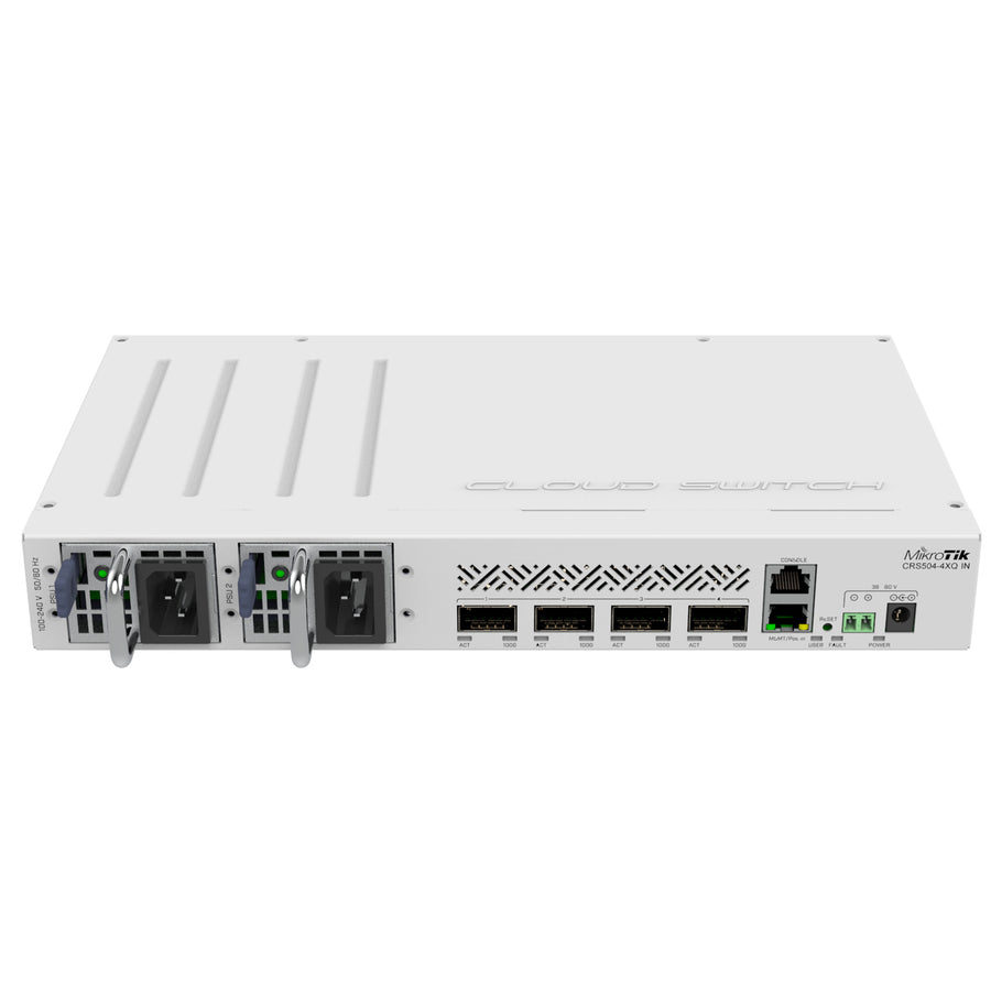 CRS504-4XQ-IN - MikroTik CRS504-4XQ-IN 4 Port 100G QSFP28 Fibre Switch