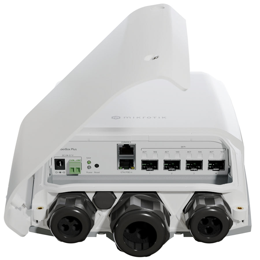 CRS305-1G-4S+OUT - MikroTik CRS305-1G-4S+OUT Outdoor FiberBox Plus with 4 x 10 Gigabit SFP+