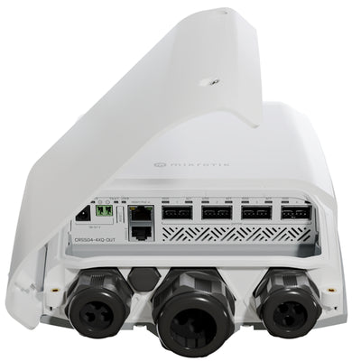 CRS504-4XQ-OUT - MikroTik CRS504-4XQ-OUT 4 Port 100 Gbps QSFP28 Outdoor Fibre Switch