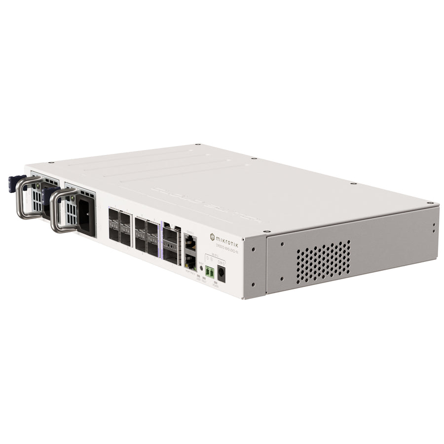 CRS510-8XS-2XQ-IN - MikroTik CRS510-8XS-2XQ-IN 10/100 Gbps Switch with Dual Hot-Swap Power Supplies