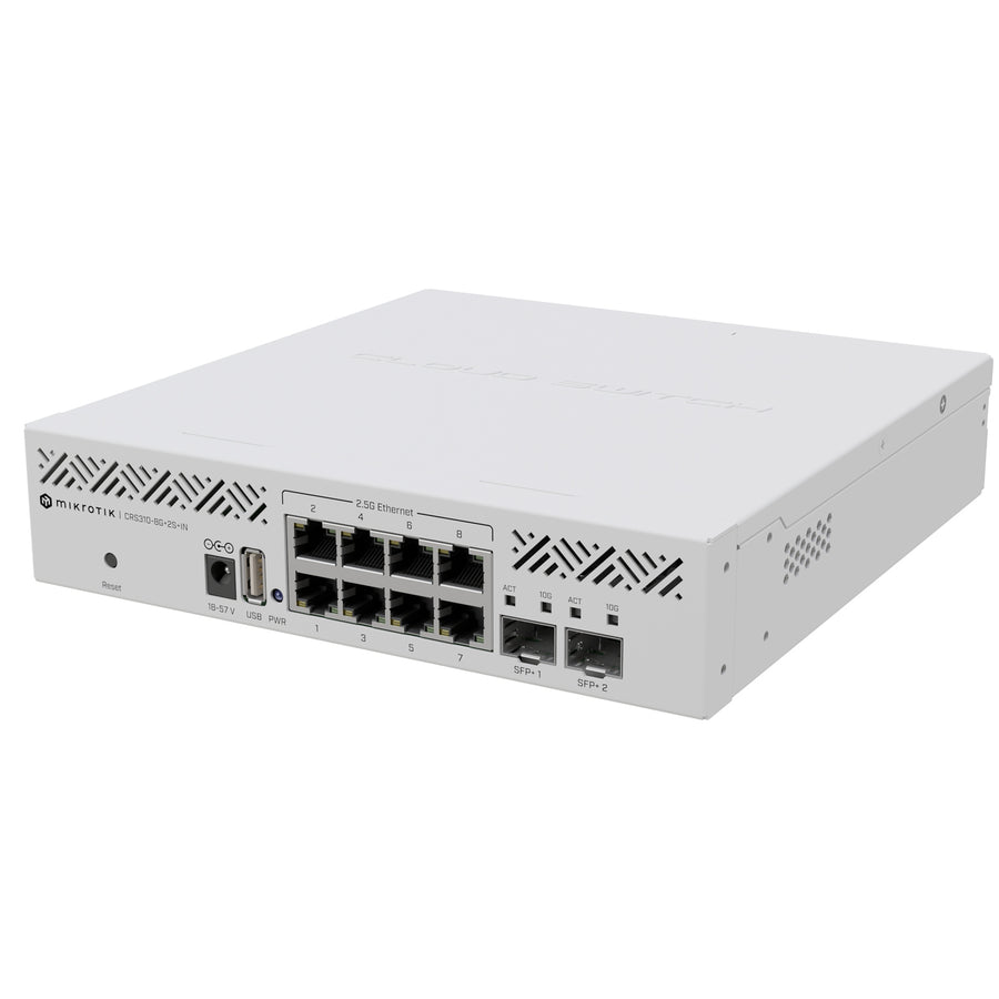 CRS310-8G+2S+IN - MikroTik CRS310-8G+2S+IN Router Switch with 8 x 2.5Gbps and 2 x SFP+ Ports
