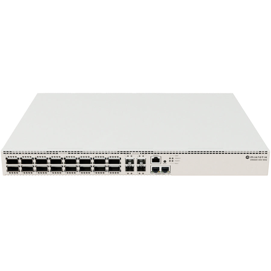 MikroTik CRS520-4XS-16XQ-RM 16 Port 25/100 Gbps Switch with Dual Hot-Swap Power Supplies