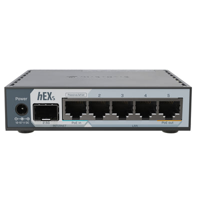 E60iUGS - MikroTik hEX S 5 Port Gigabit Ethernet Router with a 2.5 Gbps SFP Port