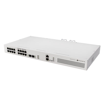 CRS418-8P-8G-2S+RM - MikroTik CRS418-8P-8G-2S+RM 16-Port Gigabit Switch with 8 PoE Out and 10G SFP+ Ports