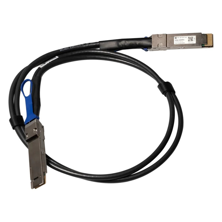 DDQ+DA0001 - MikroTik DDQ+DA0001 400-Gigabit QSFP-DD direct attach cable, 1m long. Enables easy direct connectivity between ultra-fast devices