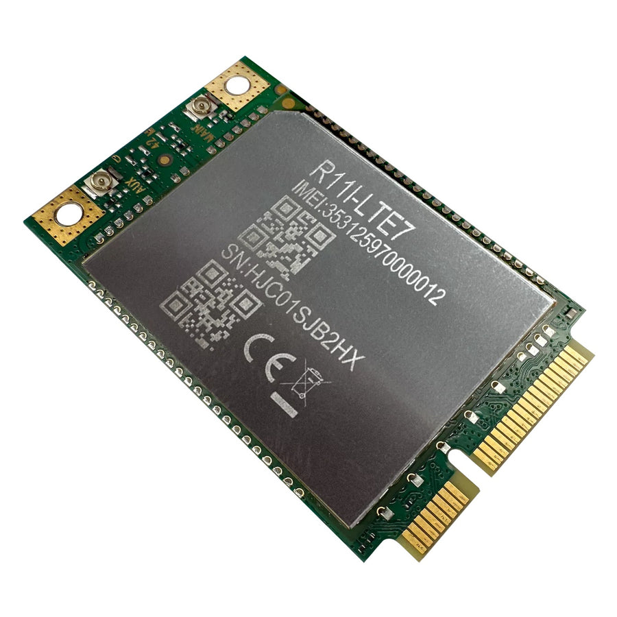 R11e-LTE7 - MikroTik R11e-LTE7 3G/4G/LTE CAT7 miniPCI-e Card with Carrier Aggregation and Band 28 support