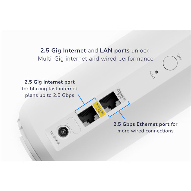 Netgear Orbi RBE373-100APS (BE3600) Dual-Band WiFi 7 Mesh System - 3 Pack