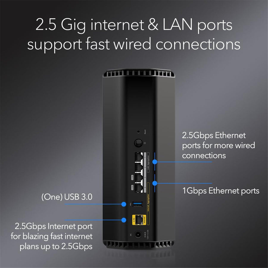 RS300-100APS - NETGEAR RS300-100APS NIGHTHAWKWIFI 7 BE9300 TRI-BAND WIFI 7 ROUTER (RS300)