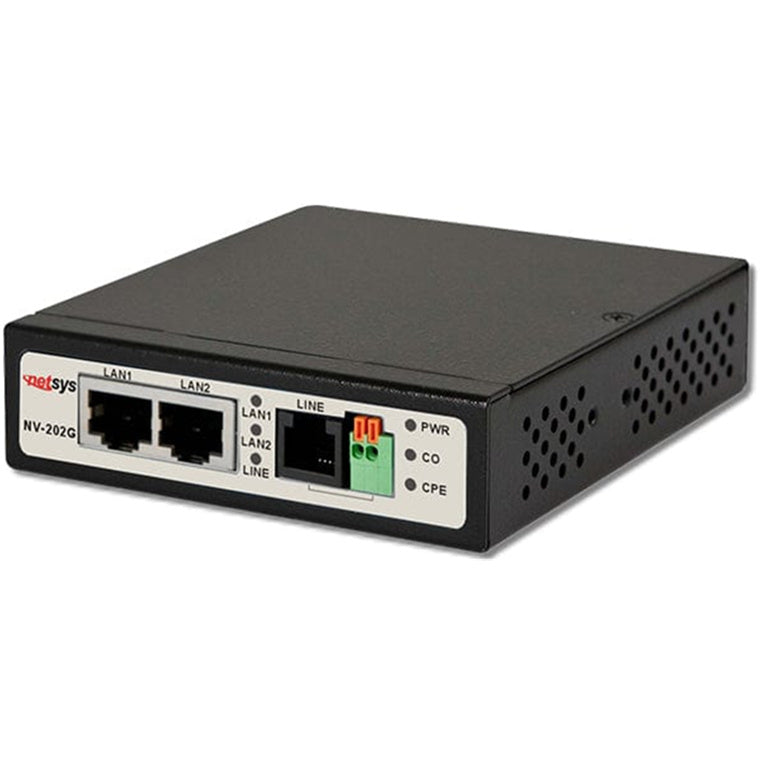 NETSYS NV-202G - 2 Giga LAN VDSL2 Extender. Symmetric LAN bridge copper. 100Mbps bridge over single