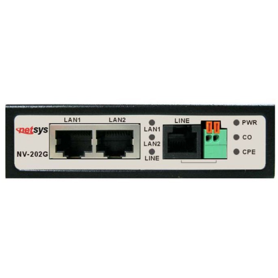 NETSYS NV-202G - 2 Giga LAN VDSL2 Extender. Symmetric LAN bridge copper. 100Mbps bridge over single