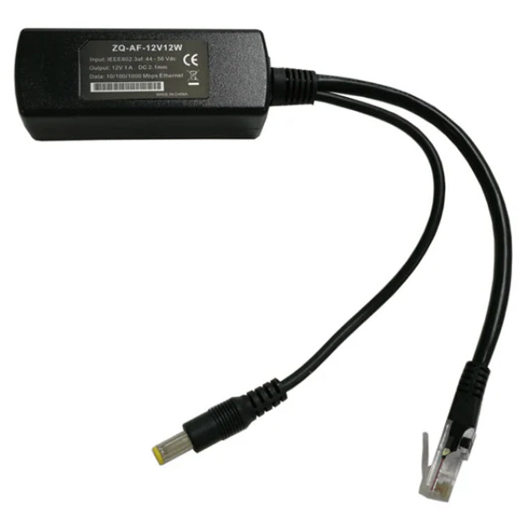 GAF-12v12w - PoE World 802.3af/at & Passive 48v to 12V 1A Gigabit PoE Splitter