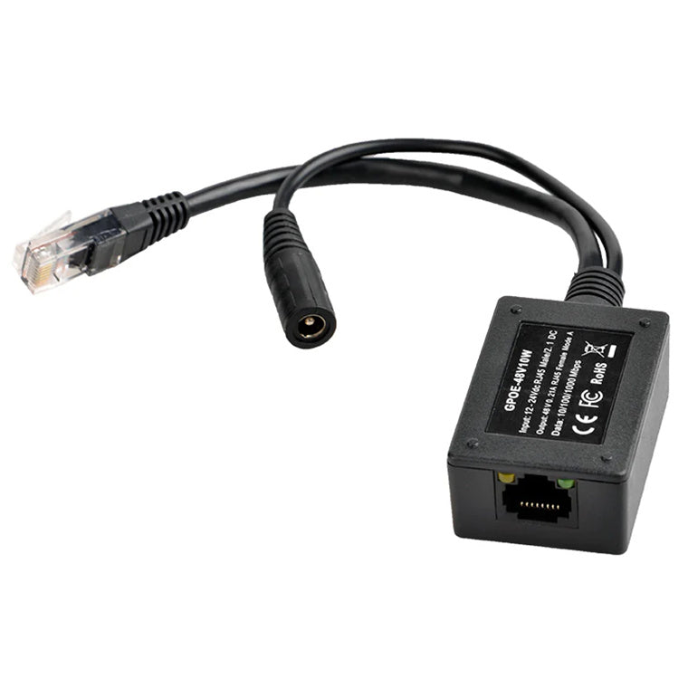 PoE World GPOE-48V10W GPOE-48v10w PoE Inline Converter for 12 - 30V Solar in to 802.3af 48V PoE Out