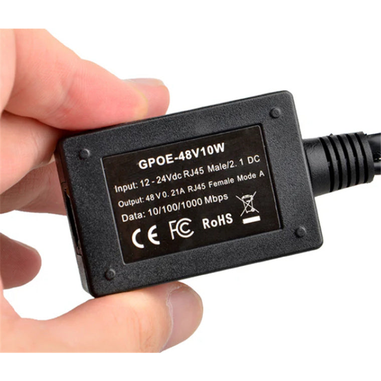 PoE World GPOE-48V10W GPOE-48v10w PoE Inline Converter for 12 - 30V Solar in to 802.3af 48V PoE Out