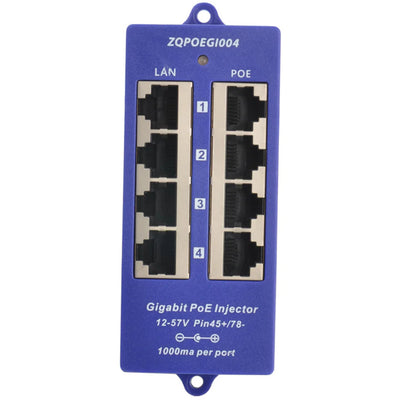 GPOE-4B-24v - PoE World 4-Port Gigabit geschirmter passiver 12-57V Midspan PoE Injektor