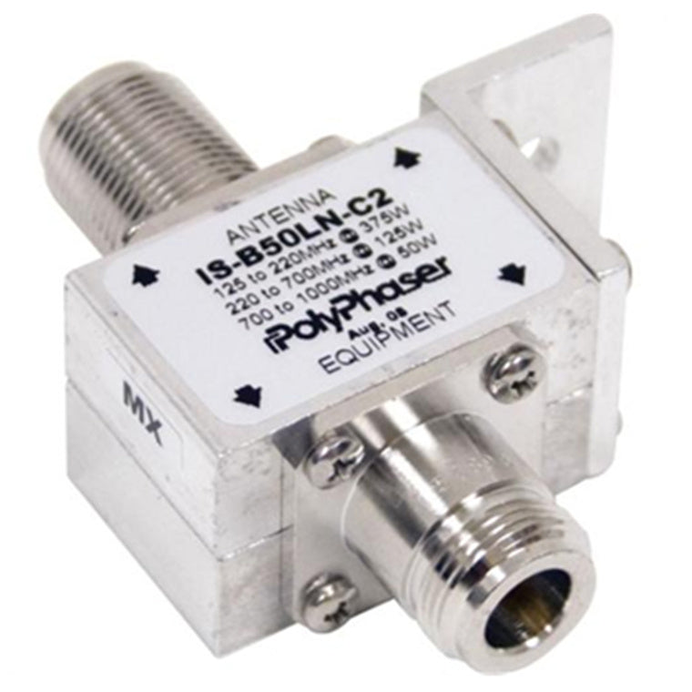 PolyPhaser IS-B50LN-C2 125-1000MHz DC Blocking N Female
