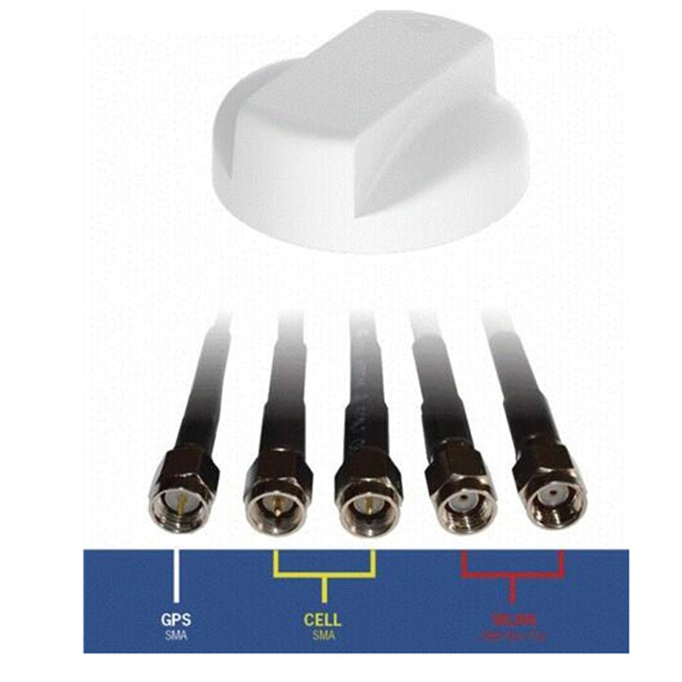 Panorama Antennas LG-IN2457-W-LC - 5-in-1 Dome Antenna 2x2 MiMo 5G LTE GNSS 2x2 MiMo WiFi 5m cables