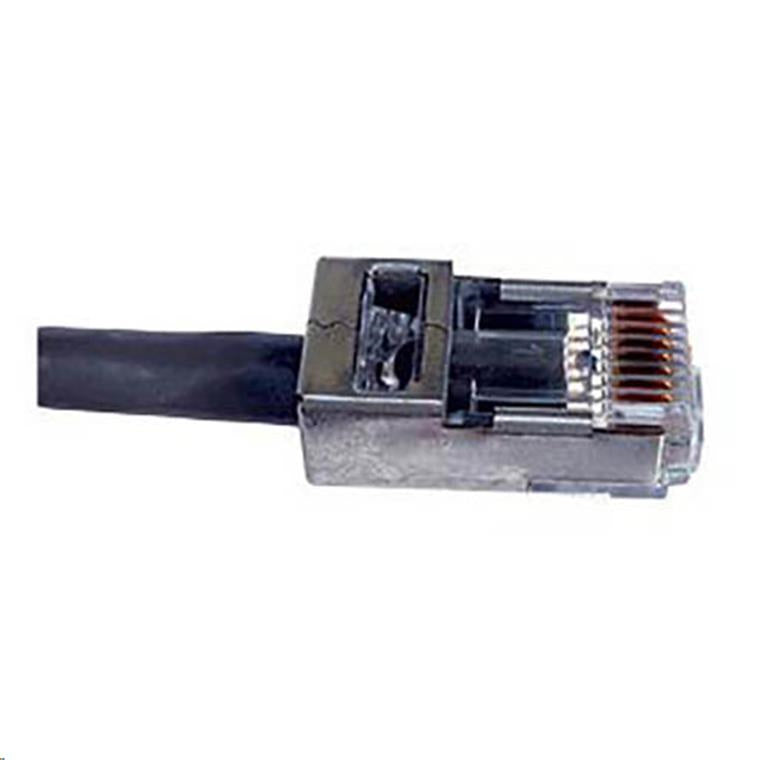 PLATINUM TOOLS Cat5e/6 Shielded EZ-RJ45 Plug w/ Internal Ground. Easy install RJ45 plug