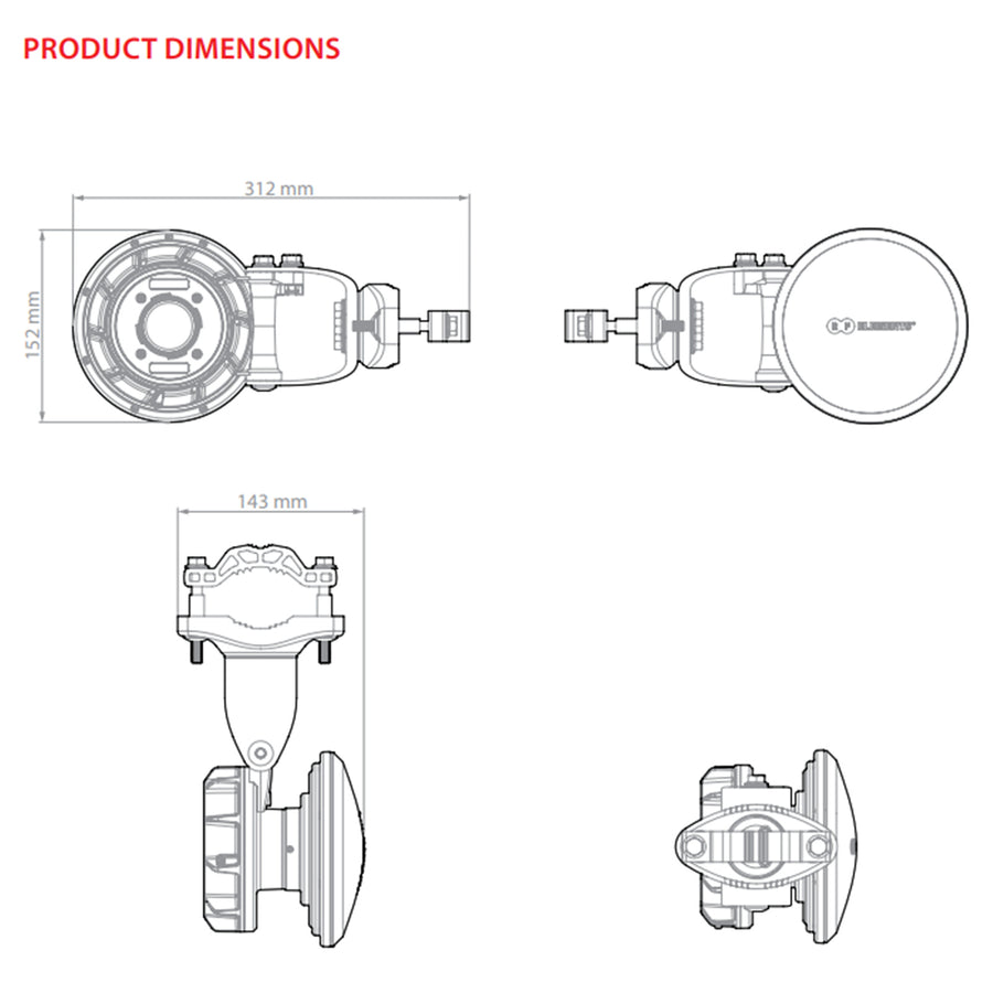 HG3-TP-S80 - RF Elements 5GHz Gen2 Symmetrical Horn 80 Degree Sector Antenna