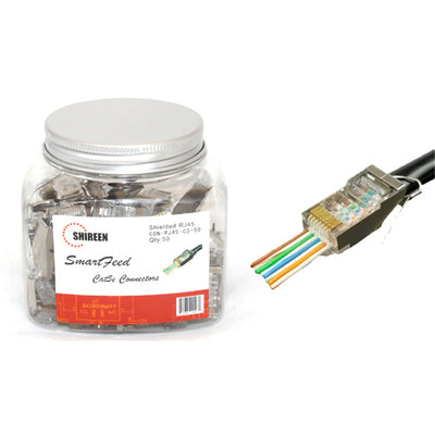 CON-RJ45-C5-50 - Shireen CAT-C5e RJ45 Smart Feed Verbinder, 50er-Pack