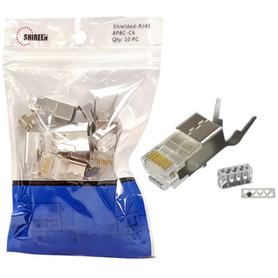Shireen CON-RJ45-C6-10 - SmartFeed CAT6 geschirmte RJ45-Stecker (10er-Pack)