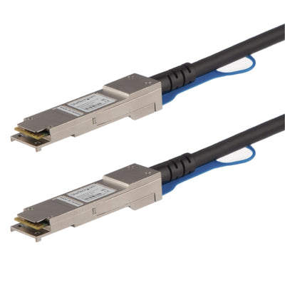 StarTech.com 40GbE - 40Gbps - QSFP+ Passive Direct Attach Breakout Cable - 3m MSA Uncoded Compatible 40G QSFP+-QSFP+ Direct Attach Breakout Cable Twinax - 40 GbE QSFP+ Copper DAC 40 Gbps Low Power Pass