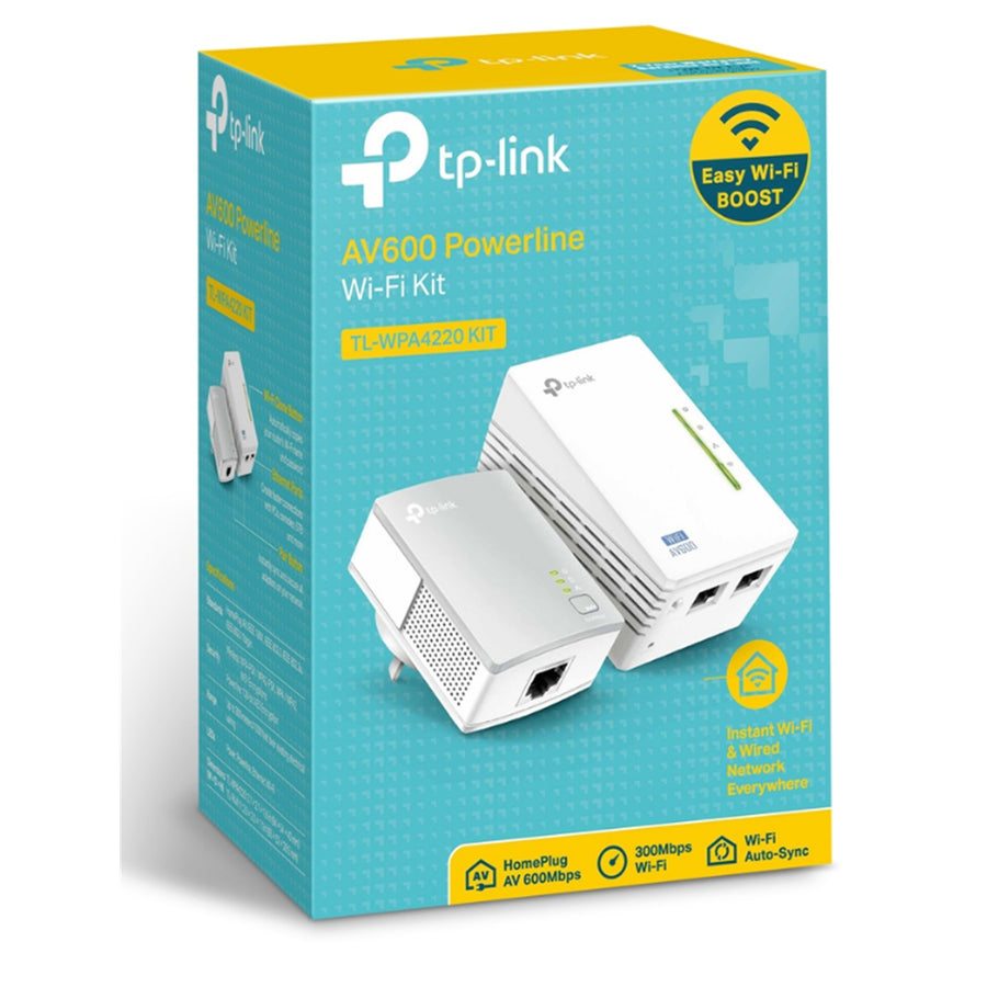 TP-Link TL-WPA4220 KIT AV600 Powerline Kit with N300 WiFi Extender