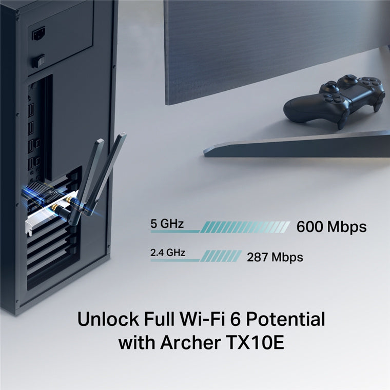 TP-Link Archer TX10E, AX900 Wi-Fi 6 Bluetooth PCIe Adapter