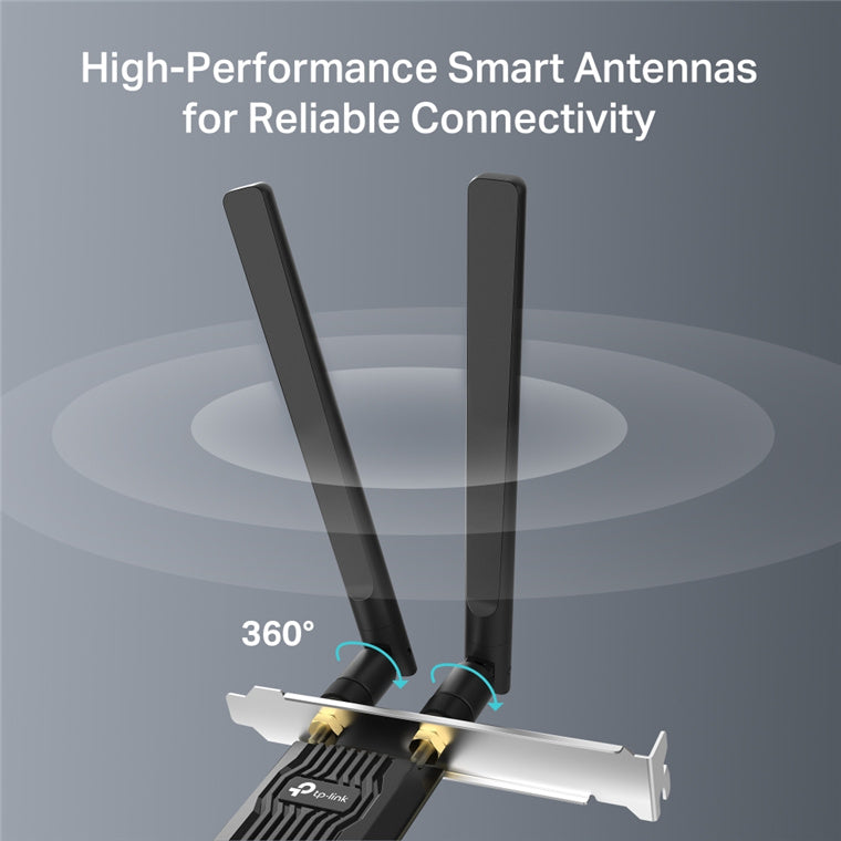 TP-Link Archer TX10E, AX900 Wi-Fi 6 Bluetooth PCIe Adapter