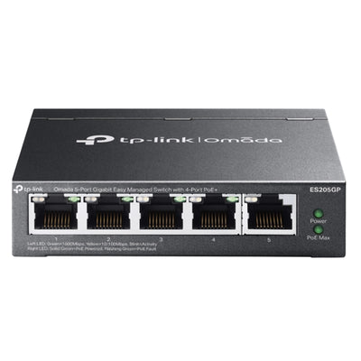 ES205GP - Omada ES205GP SDN 5-Port Gigabit PoE Switch with 4-Port PoE+