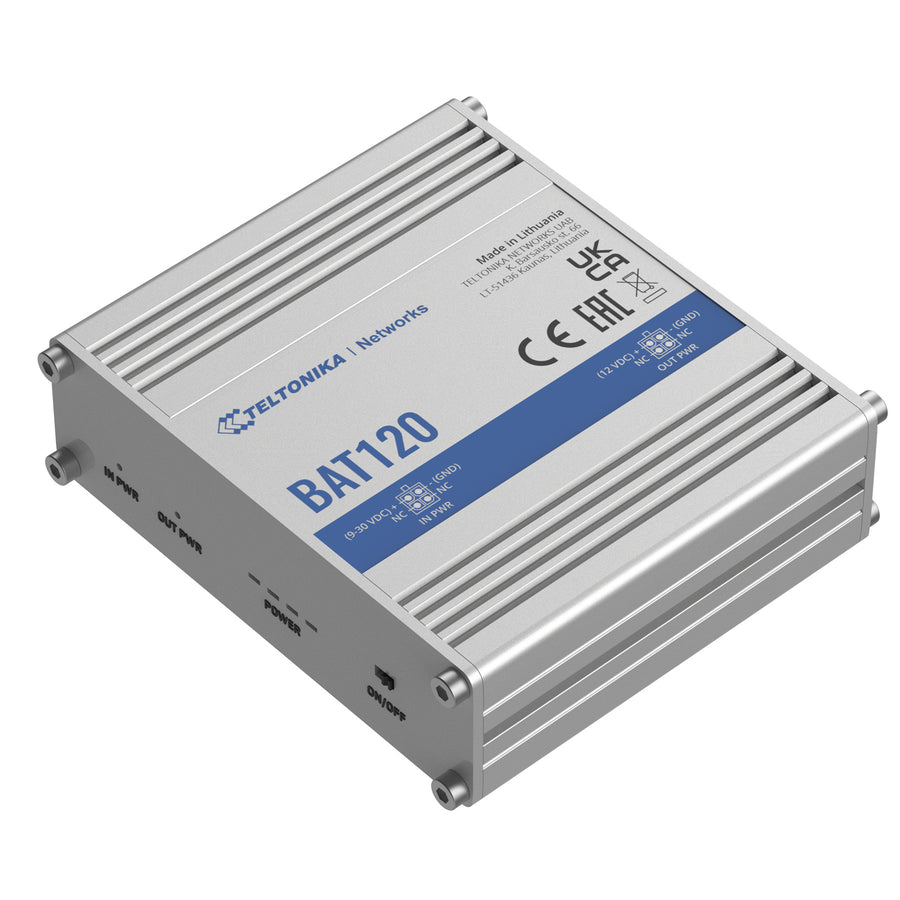 BAT120 - Teltonika Uninterruptible power supply for RUT300, RUTX08, RUTX10, TSW110, TSW210