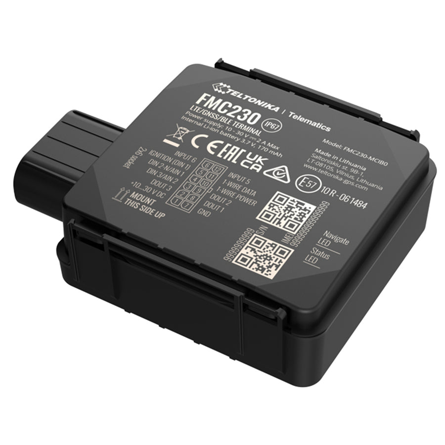 FMC230 - Teltonika FMC230 Advanced LTE CAT 1 Terminal with Flexible Inputs Configuration in Water Resistant Case