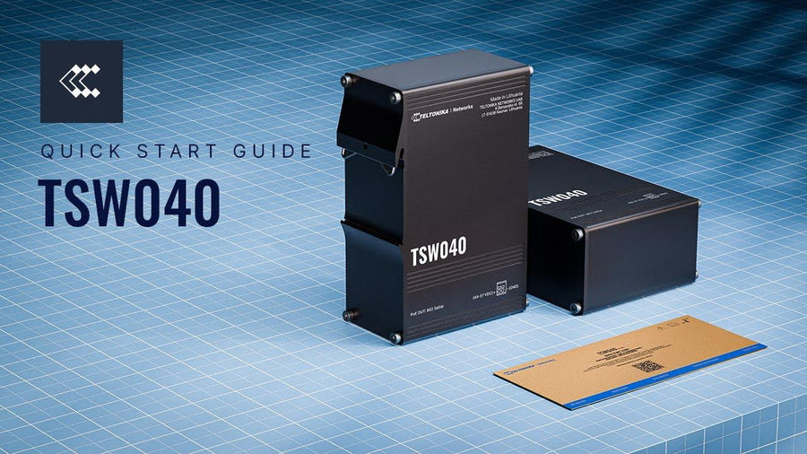 Teltonika TSW040 8 Port 10/100 PoE+ Switch with Integrated DIN Rail Mounting