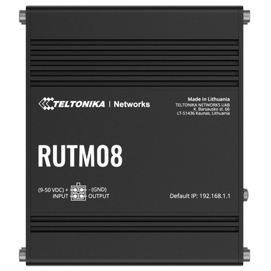 RUTM08 - Teltonika RUTM08 Iindustrial Gigabit 4 Port Ethernet VLAN Router