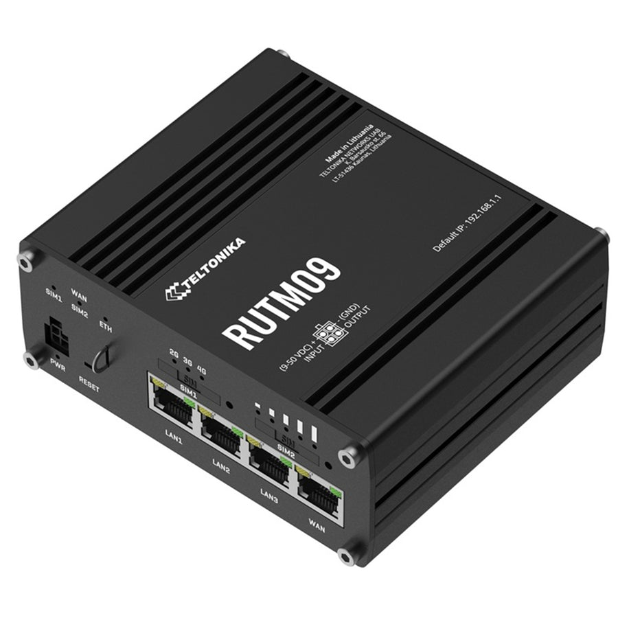 RUTM09 - Teltonika RUTM09 LTE-A Cat6 Gigabit cellular IoT router with Dual SIM