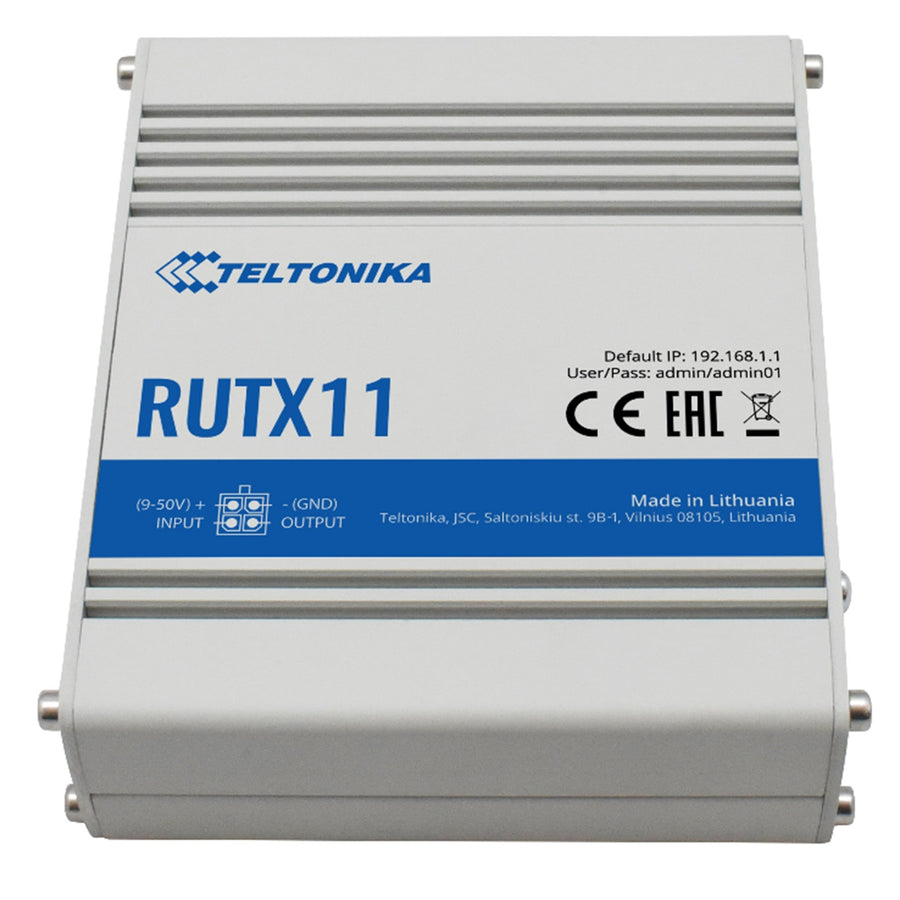 Teltonika  RUTX11  4G LET CAT6 AC867  Dual Band WiFi 5 Industrial Router