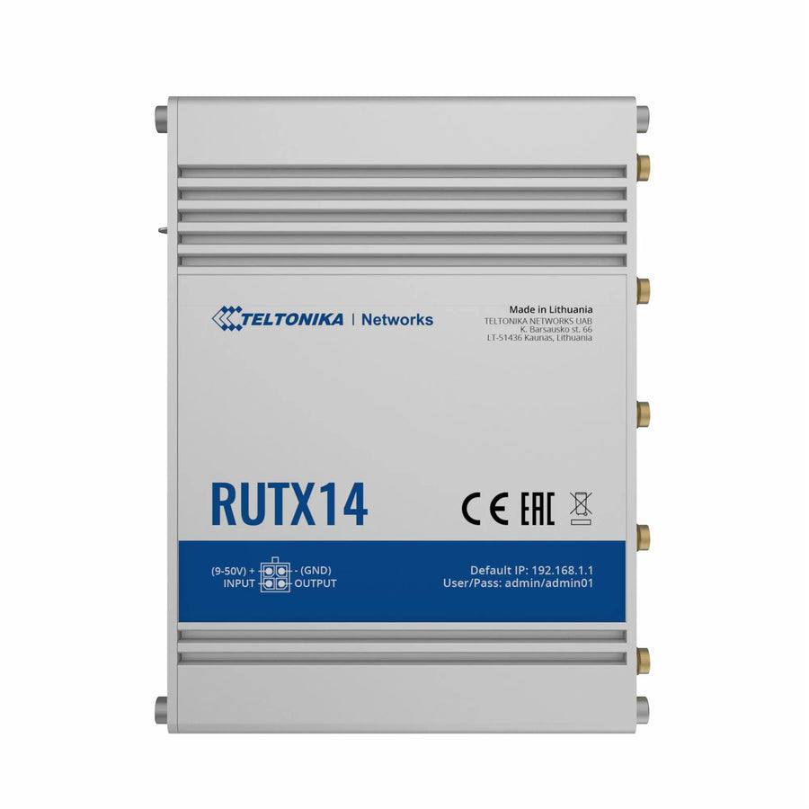 RUTX14 - Teltonika RUTX14 Dual SIM 4G/LTE Cat 12 802.11ac IoT Wi-Fi Cellular Router with GPS and Bluetooth